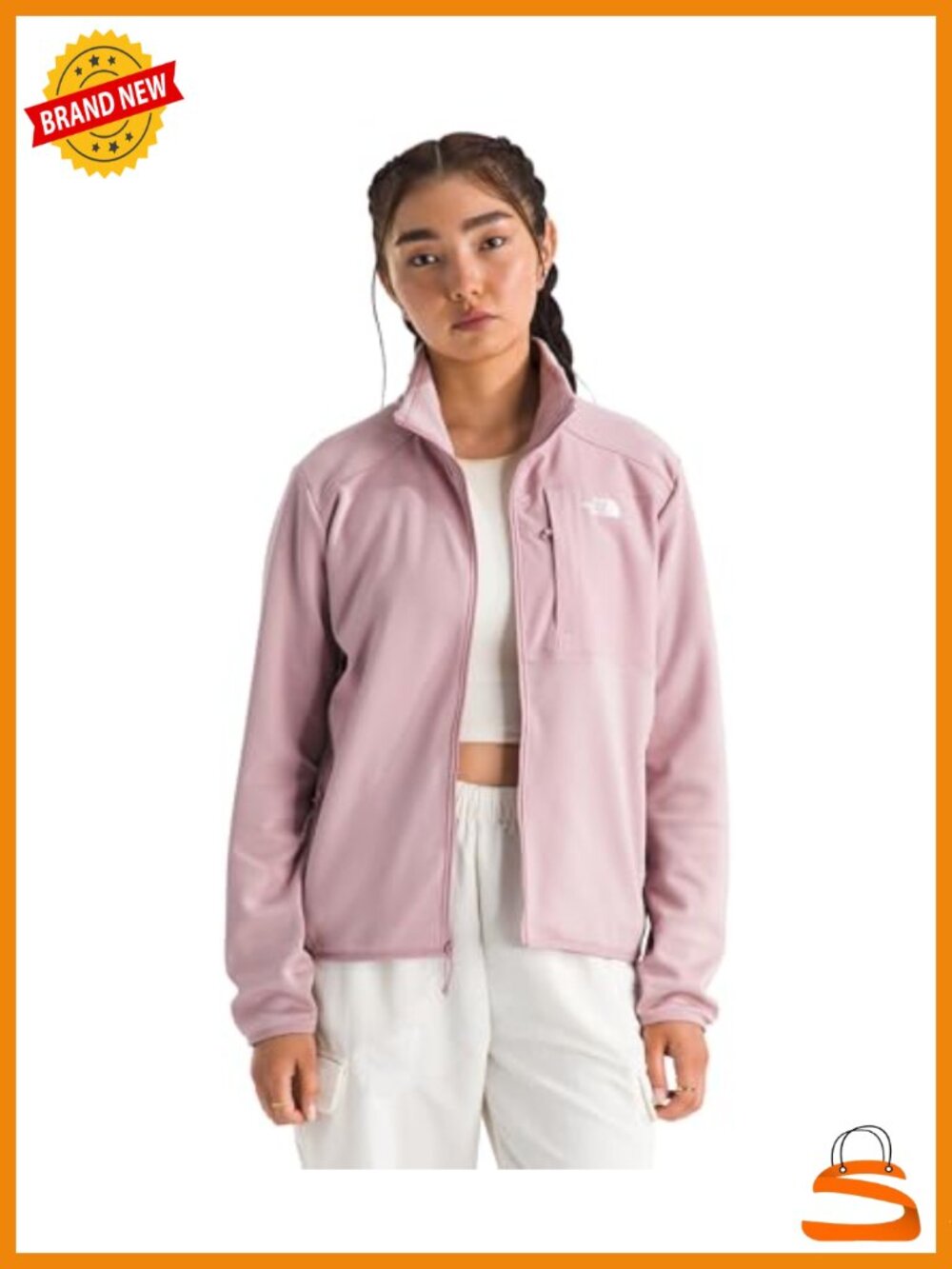 TNF Performance Fleece Full Zip Jacket Lightweight Zip Pockets Recycled